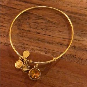 Alex and Ani Citrine Gold Bangle